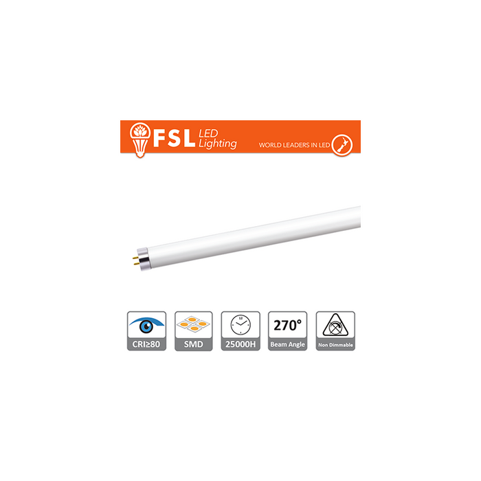 Pack De 20 Unidades T5 Led Tube - 8w 700lm 4000k G5 Pf0.5 Size:570x21mm