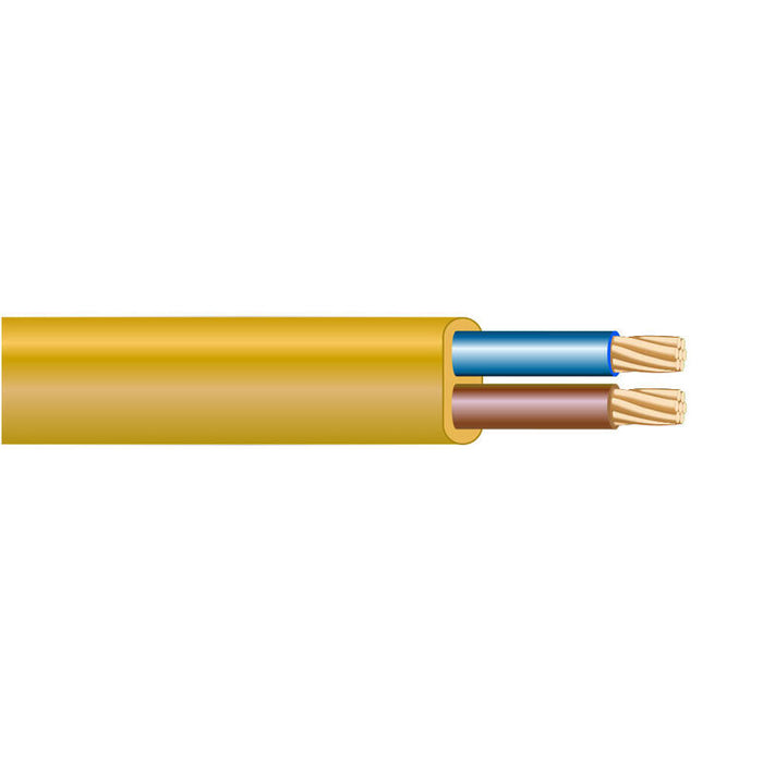 Pack De 200 Unidades - Manguera Plana 2x0,75mm Dorada Flexible H05 Vv-F (Audio) Euro/Mts