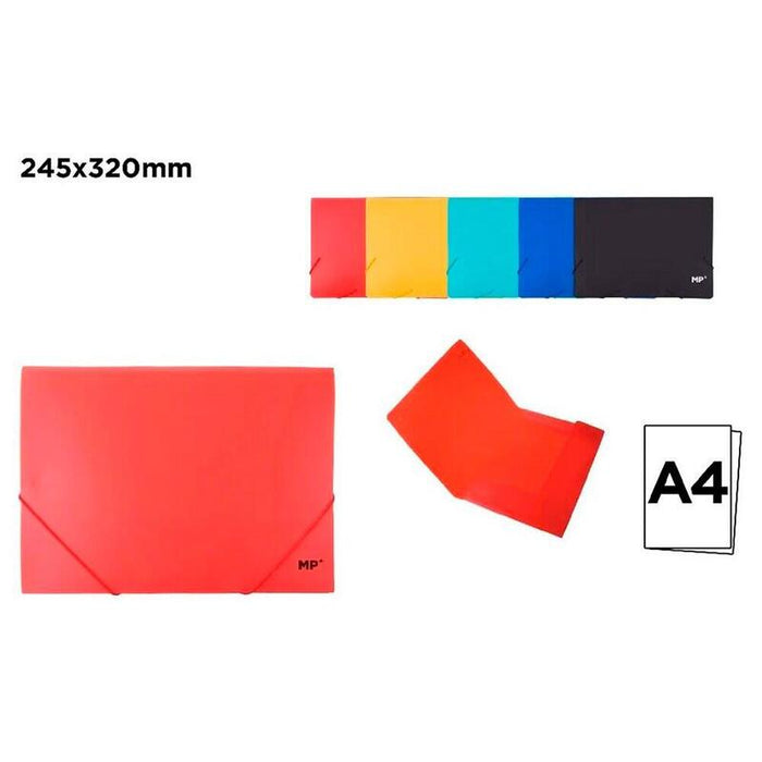 Pack De 24 Unidades - Carpeta A4 Plástico, Colores Surtidos, 245 X 320 Mm