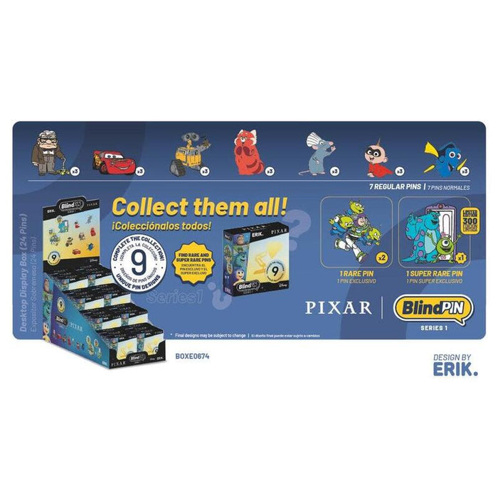 Pack De 24 Unidades - Pin Misterioso Coleccionable Disney Pixar Blindpin