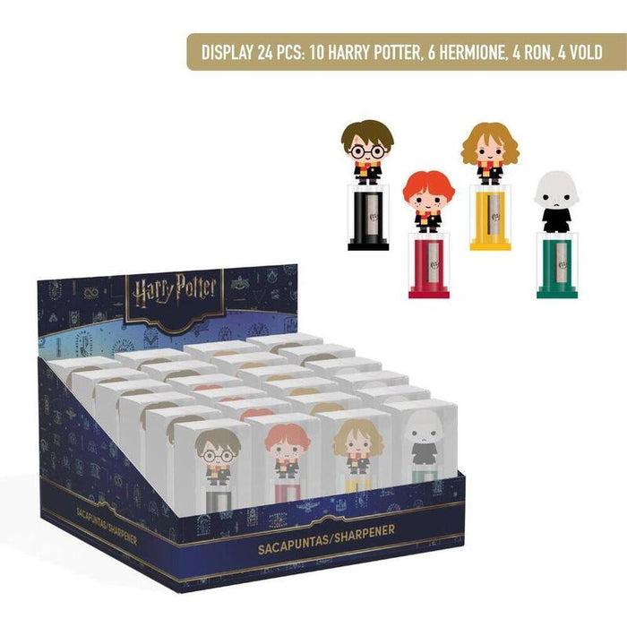 Pack De 24 Unidades - Sacapuntas Contenedor Harry Potter Surtido