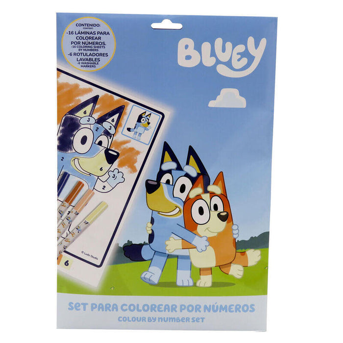Pack De 24 Unidades - Set Coloreable Numeros Bluey