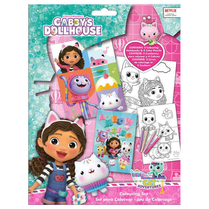Pack De 24 Unidades - Set Colorear + Cuaderno La Casa De Muñecas De Gabby