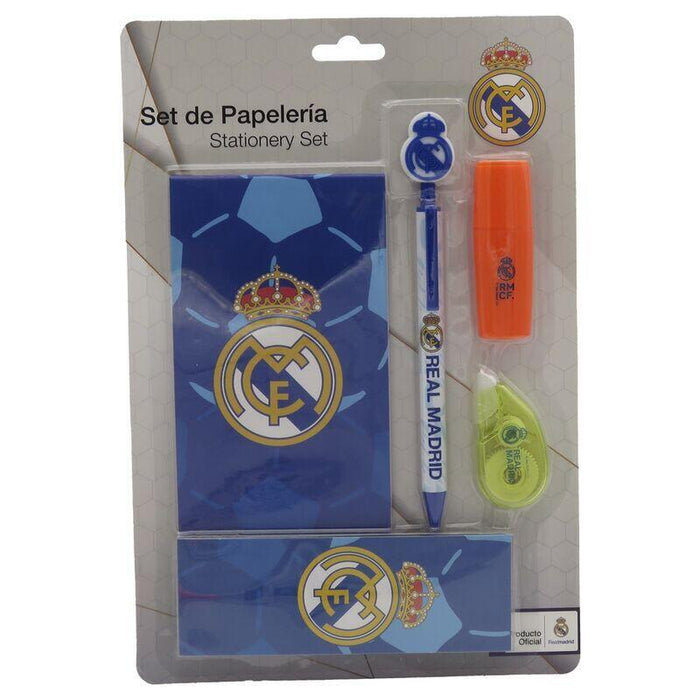Pack De 24 Unidades - Set Papeleria Real Madrid 5pzs