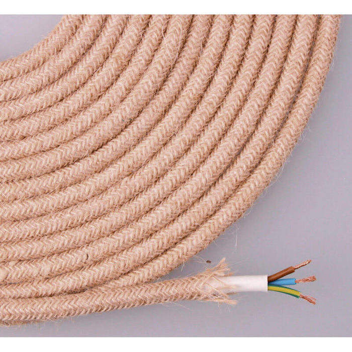 Pack De 25 Unidades - Cable De Cuerda De Yute Tejida Y Enfundada 3 G 0,75mm 25m Euro/M