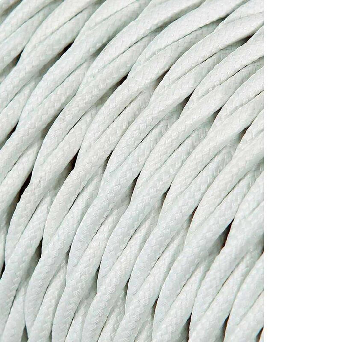 Pack De 25 Unidades - Carrete Cable Textil Trenzado H03vv-F 2 X 0,75 Mm² Gris Plateado, 25 M