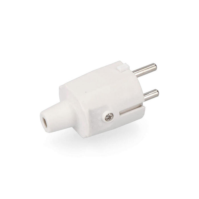 Pack De 25 Unidades - Clavija De Goma 10/16a 250v T/Tl Ip44 4,8mm Blanca (Retractilada) Edm