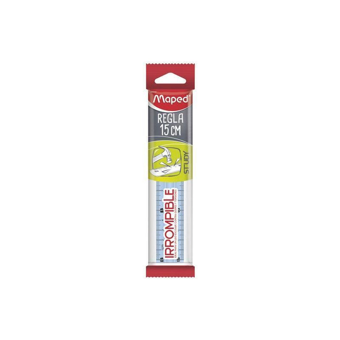 Pack De 25 Unidades Maped Study Regla 15cm Irrompible Translúcida