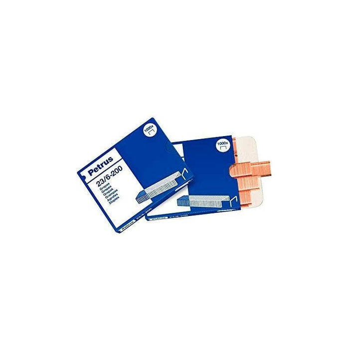 Pack De 25 Unidades Petrus Grapas 23/6 Cobreadas -Caja De 1000-