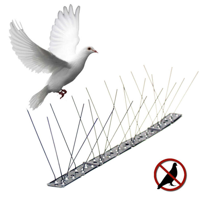 Pack De 25 Unidades - Varilla Disuasoria Para Aves, Anti Palomas, Acero Inoxidable; 100 X 2,5 X 11 Cm
