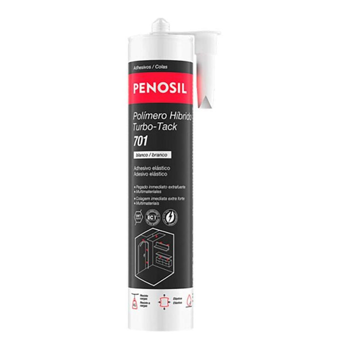 Pack De 3 Unidades - Adhesivo Y Sellador Polímero Híbrido Turbo-Tack 701, Blanco, 290 Ml