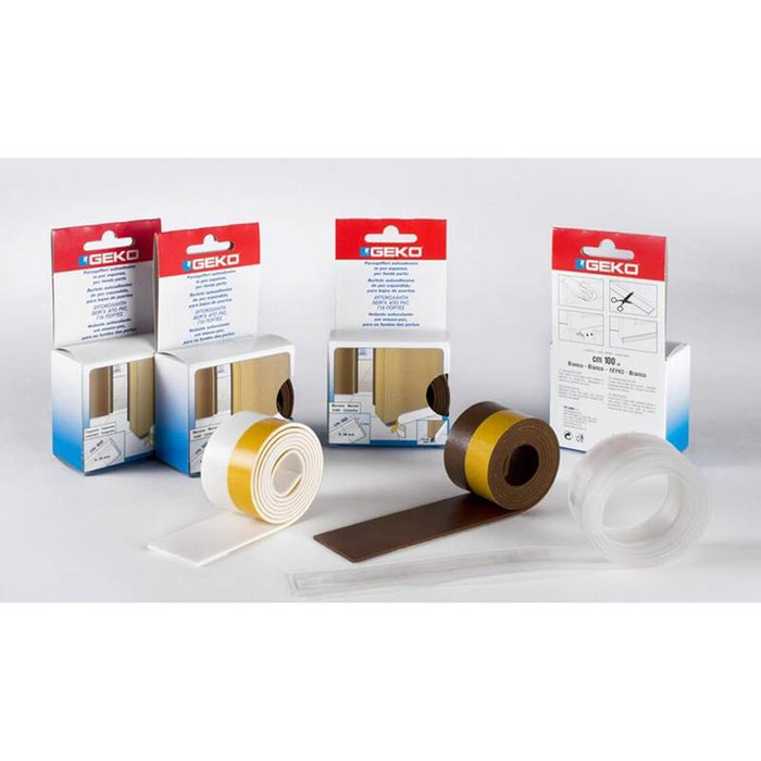 Pack De 3 Unidades - Bajo Puerta Adhesivo En Pvc Expandido 38 Mm X 100 Cm Transparente
