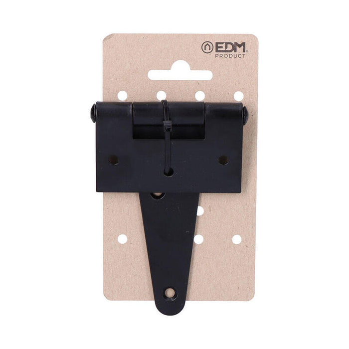 Pack De 3 Unidades - Bisagra Forma T 100 X 75 Mm Hierro Negro Epoxy