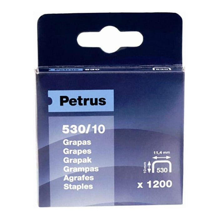 Pack De 3 Unidades - Caja 1200 Grapas Mod. 530/10mm 77515 Petrus