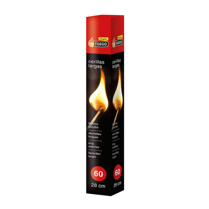 Pack De 3 Unidades - Cerillas Largas Okfuego, 28 Cm 60 Uds