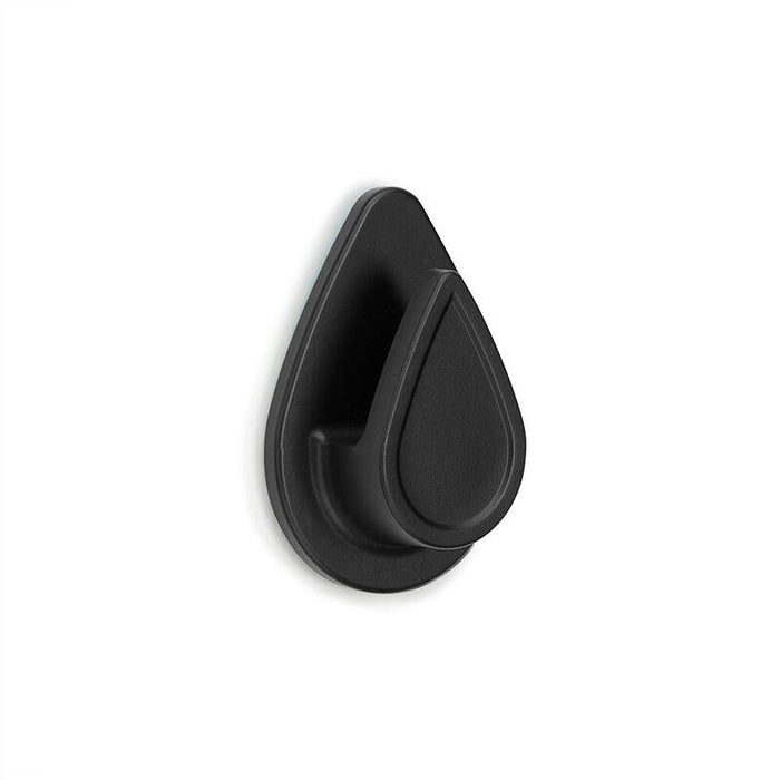 Pack De 3 Unidades - Colgador Resistente Al Agua Modelo Gota Negro Mate (Blister)