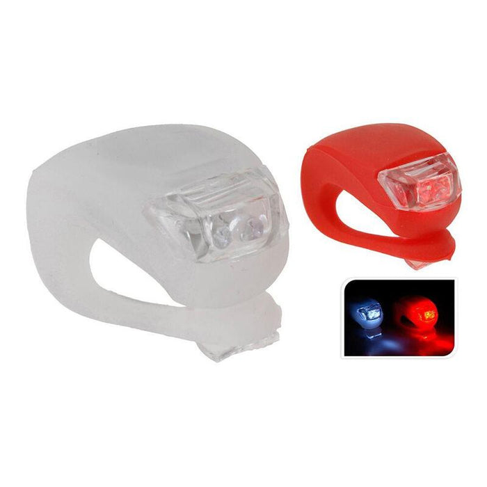 Pack De 3 Unidades - Conjunto De 2 Linternas De Bicicleta De Señalizacion. Delantera Y Trasera. 1 X 4lr1130 (Pilas Incluidas)