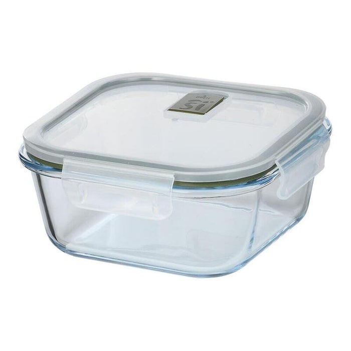 Pack De 3 Unidades - Fiambrera Hermética Cuadrada De Vidrio De Borosilicato, Experto, 800 Ml, 15,9 X 15,9 X 7 Cm