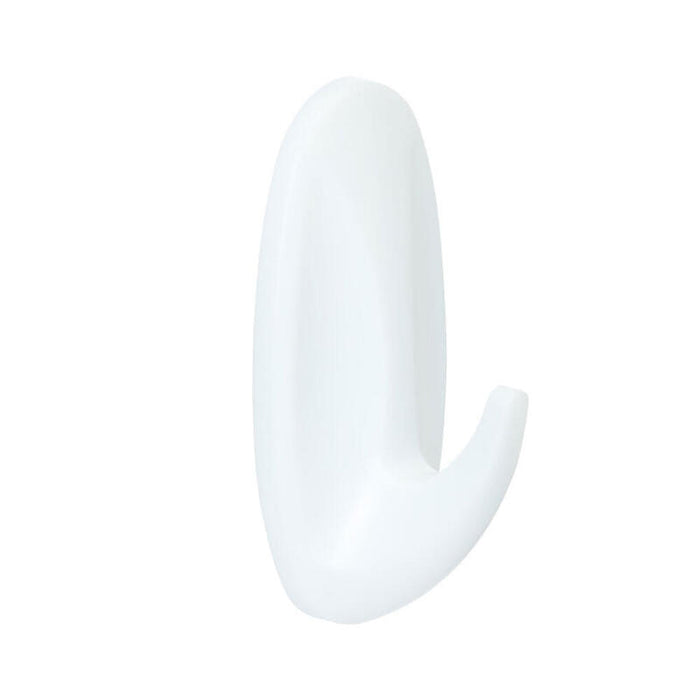 Pack De 3 Unidades - Gancho De Diseño Pequeño, Blanco, 2 Uds + 4 Tiras, Max 450 Gr