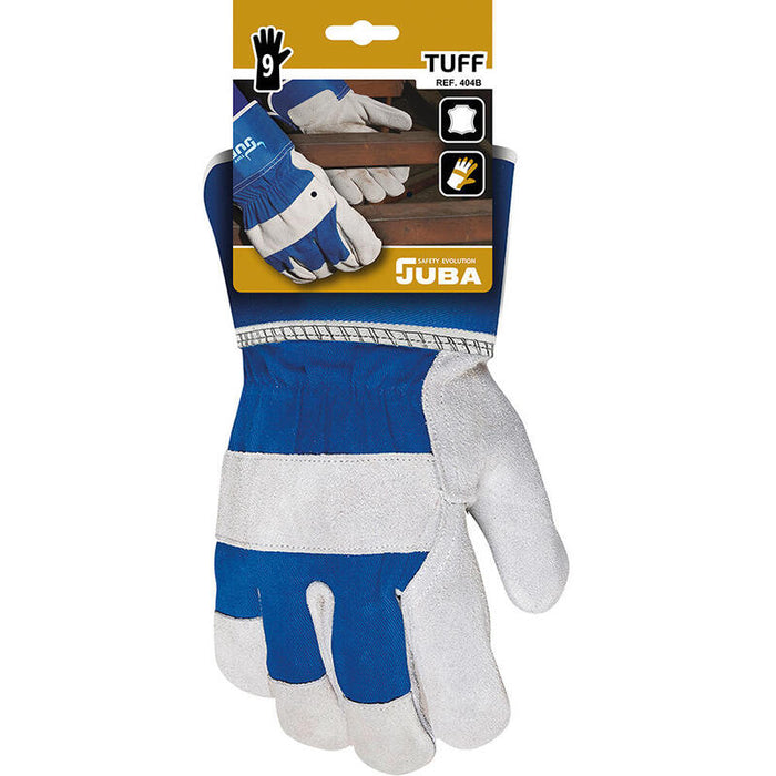 Pack De 3 Unidades - Guante Piel De Serraje Vacuno / Lona, T-09