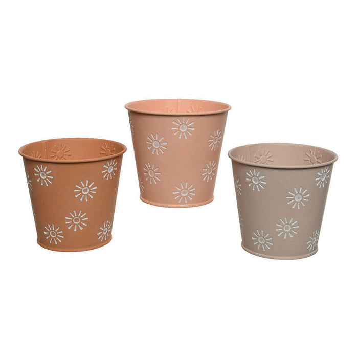 Pack De 3 Unidades - Macetero Individual Ø11x10.6cm Colores Surtidos