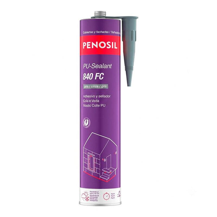 Pack De 3 Unidades - Masilla Poliuretano Pega Y Sella Pu-840fc, Gris, 300 Ml