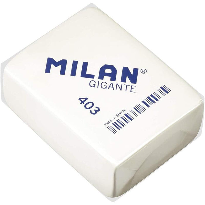 Pack De 3 Unidades Milan 403 Goma De Borrar Gigante - Miga De Pan - Suave Caucho Sintetico - Color Blanco