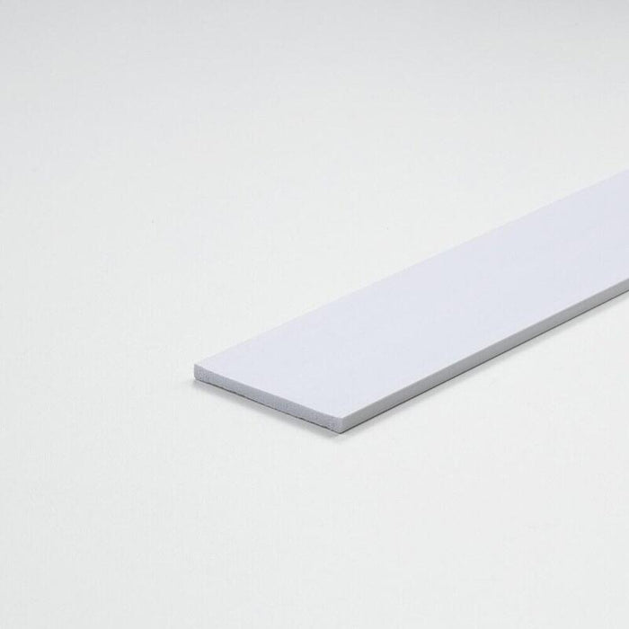 Pack De 3 Unidades - Perfil Bricolaje Pletina Pvc Blanco Satinado 1000 X 20 X 3 Mm