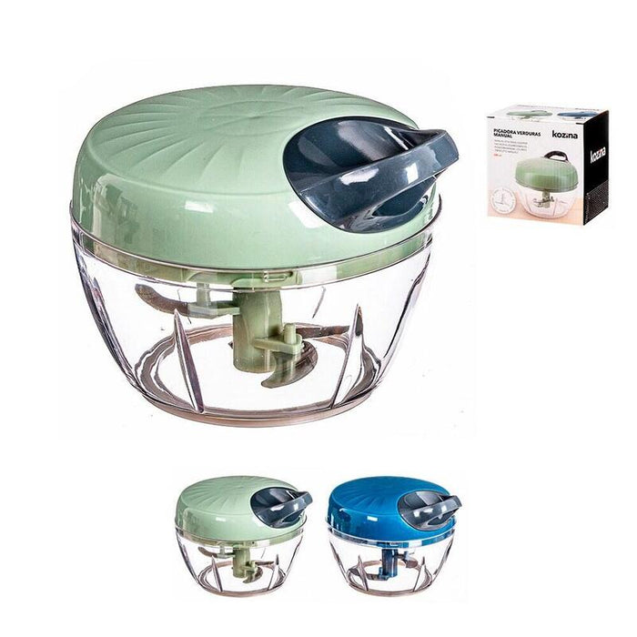 Pack De 3 Unidades - Picadora Manual Para Verduras, 500 Ml, Colores Surtidos