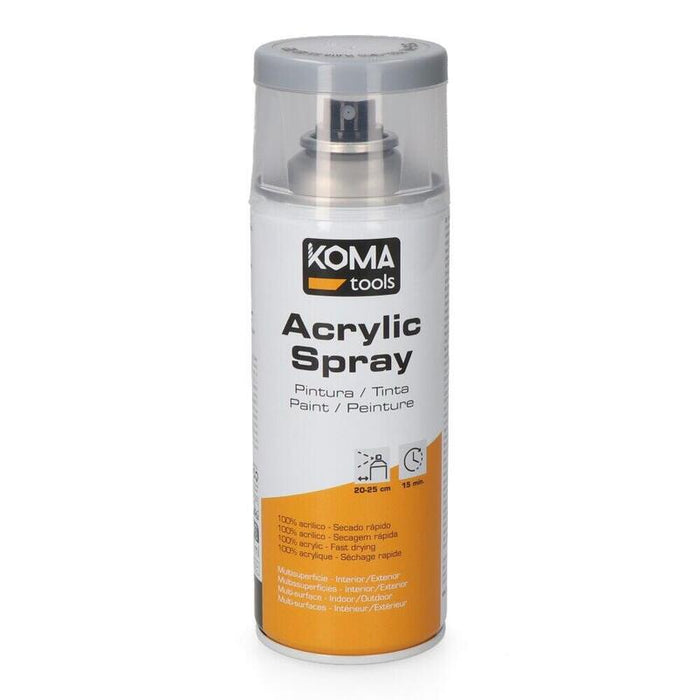 Pack De 3 Unidades - Pintura Acrílica En Spray Ral 7001 Gris Plateado Acabado Brillante, 300 Ml