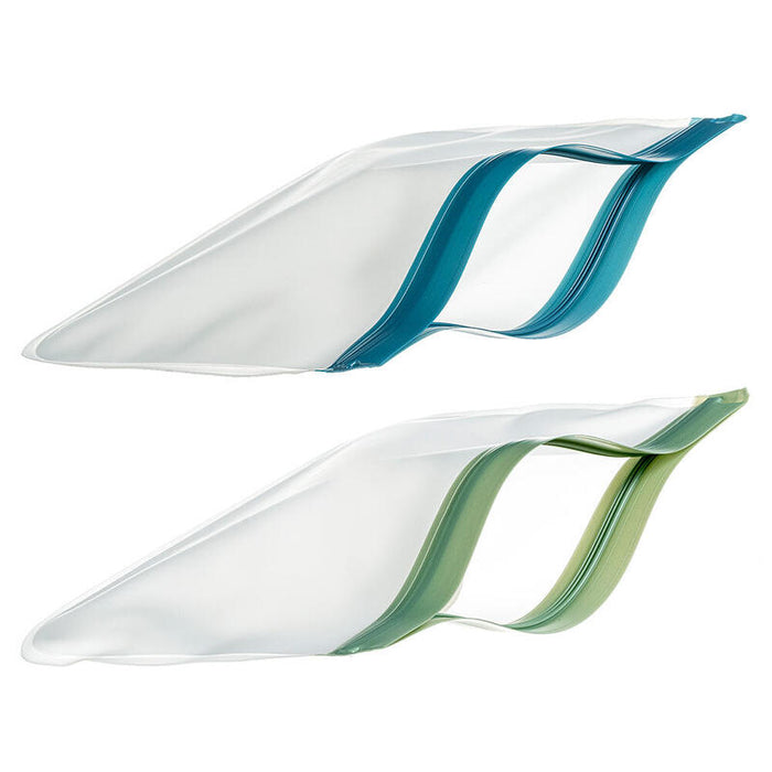 Pack De 3 Unidades - Bolsas Reutilizables Herméticas Zip, 2 Uds, 2 Colores Surtidos, 23 X 21 Cm