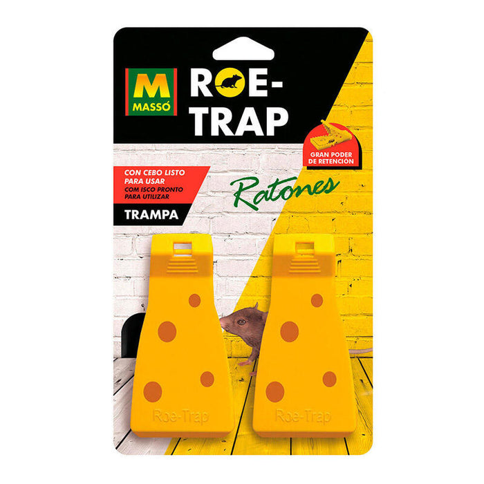 Pack De 3 Unidades - Trampa Para Ratones Con Cebo Roe-Trap, 2 Uds
