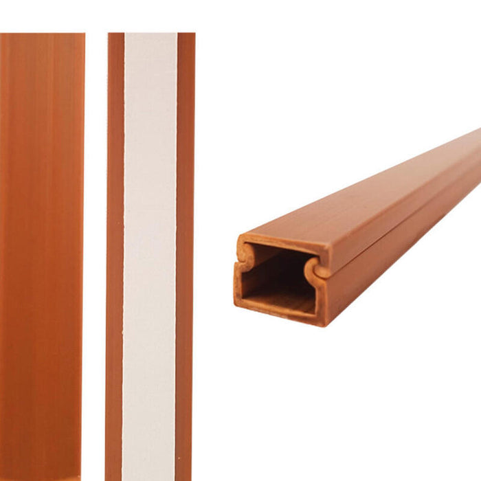 Pack De 30 Unidades - Mini Canal Adhesiva Madera Oscura 2 M 10 X 10 Mm (Precio Por Metro)