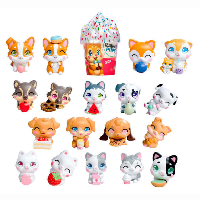 Pack De 30 Unidades - Mini Figura Kawaii Pups Surtido