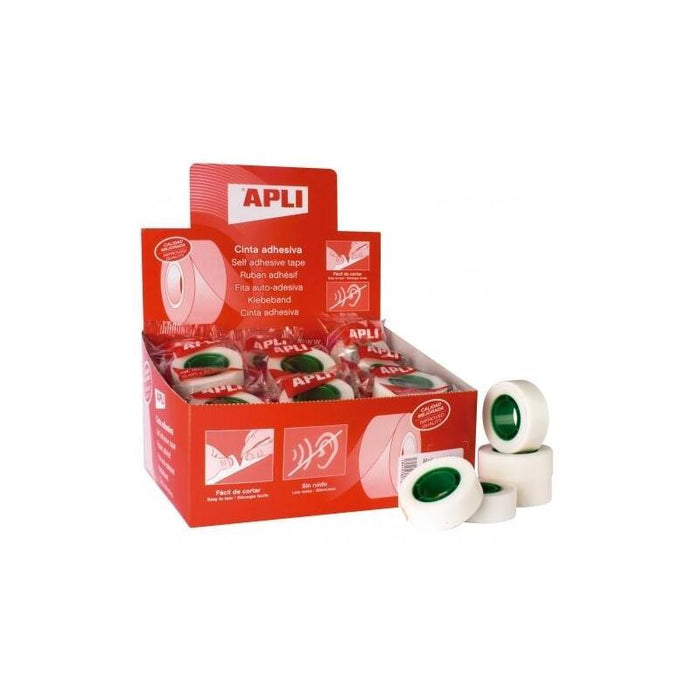 Pack De 35 Unidades Apli Cinta Adhesiva Invisible Rollo 19mm X 33m