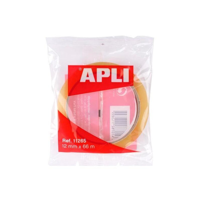 Pack De 36 Unidades Apli Cinta Adhesiva Transparente Rollo 12mm X 66m
