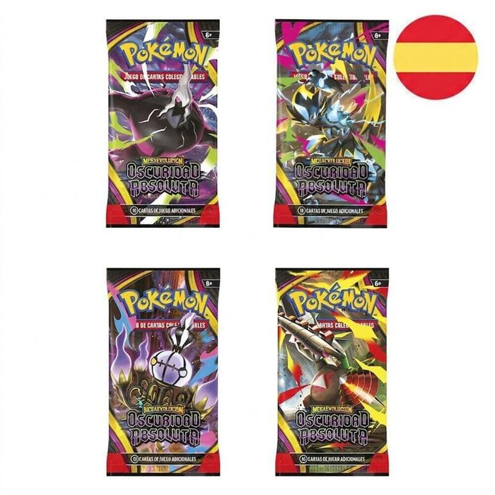 Pack De 36 Unidades - Sobre Cartas Expansion Megaevolucion Oscuridad Absoluta Julio 2026 Pokemon Español Surtido