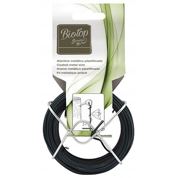 Pack De 4 Unidades - Alambre Metálico Plastificado Verde, Ø1 Mm X 50 M