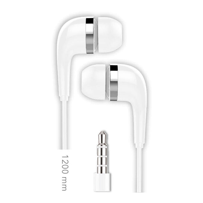 Pack De 4 Unidades - Auriculares Bsk Jack Con Micrófono, Blanco