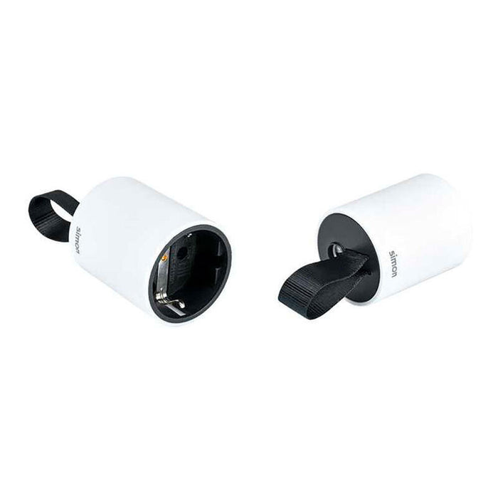 Pack De 4 Unidades - Base Móvil 2p+Tt Schuko Salida Frontal 16 A 250 V~ Facil Extraccion Blanca
