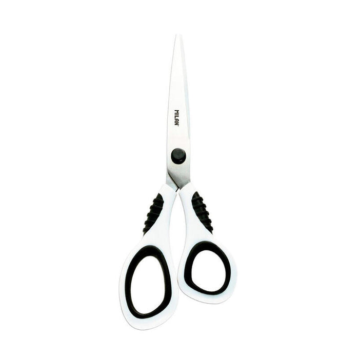 Pack De 4 Unidades - Blister Con Tijeras De Oficina Blancas 20,5cm Milan