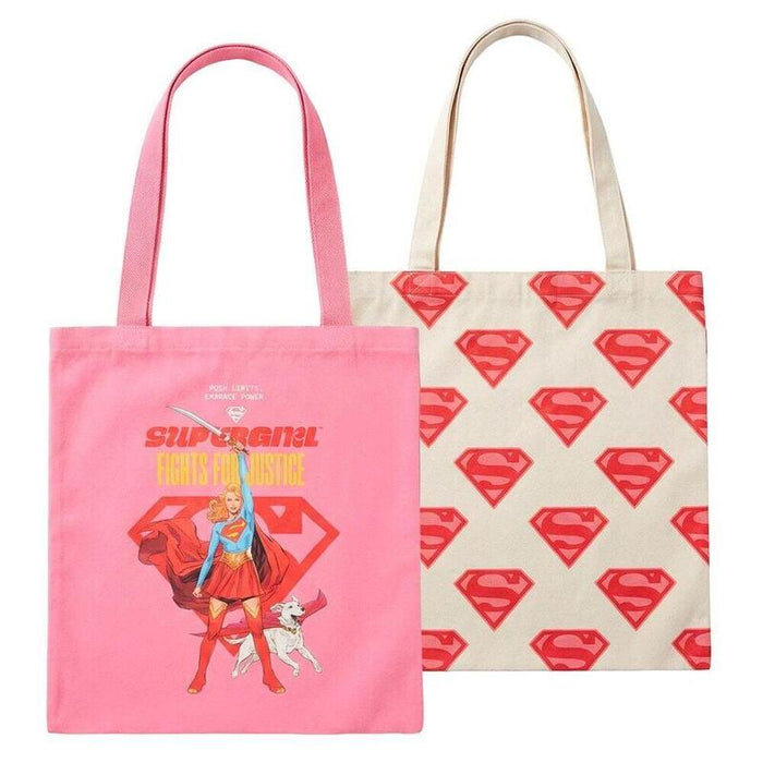 Pack De 4 Unidades - Bolsa Shopping Supergirl Superman Dc Comics Surtido