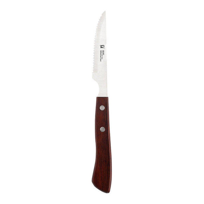 Pack De 4 Unidades - Cuchillo Chuletero Pakka De Acero Inoxidable 10 Cm