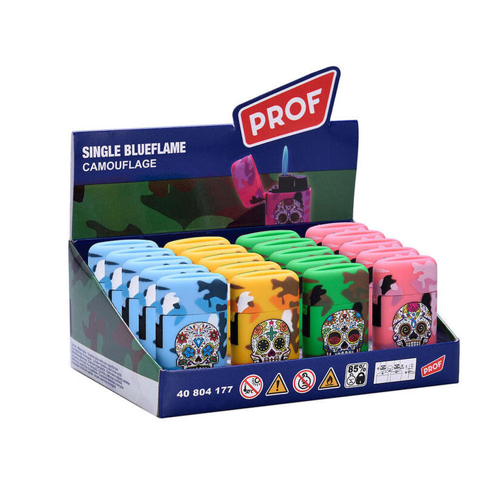 Pack De 4 Unidades - Encendedor Electrónico Cápsula Camuflaje, Colores Surtidos