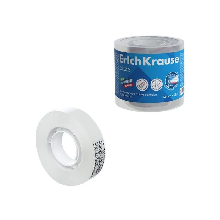 Pack De 4 Unidades Erichkrause Clear Cinta Adhesiva - 12mmx33m - Transparente