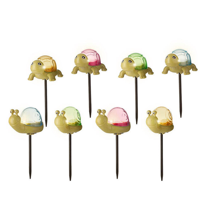 Pack De 4 Unidades - Estaca Solar, Modelos Variados De Animales