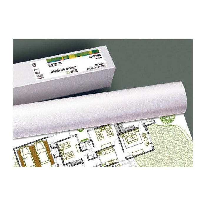 Pack De 4 Unidades Fabrisa Rollo De Papel Para Plotter 610mm(24")X50m 80gr Blanco Opaco