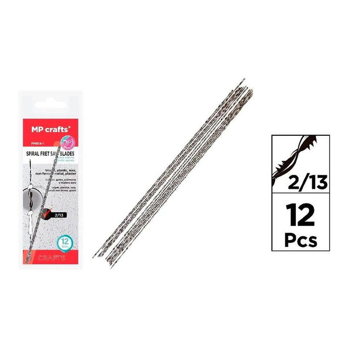 Pack De 4 Unidades - Hoja De Sierra Para Marquetería, Espiral 2/13, 12 Uds