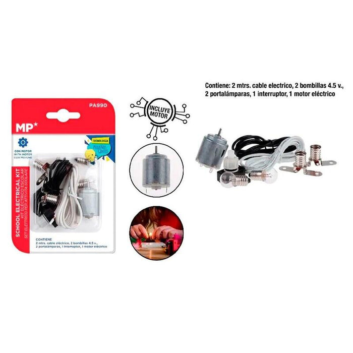 Pack De 4 Unidades - Kit Eléctrico Para Trabajos Escolares, Bombillas + Motor