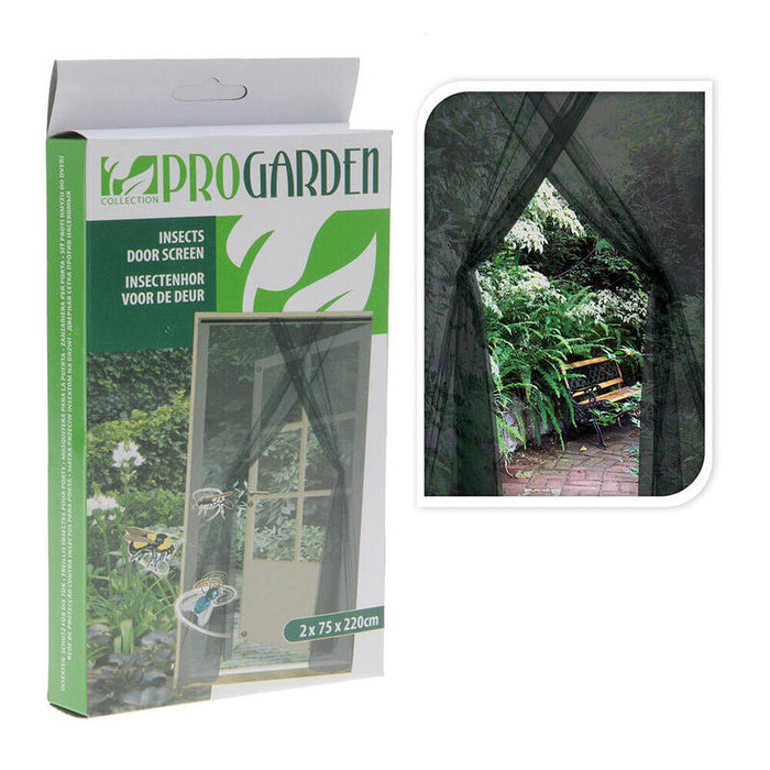 Pack De 4 Unidades - Mosquitera Cortina Con Cierre De Gancho Y Bucle, Negra, 150 X 220 Cm, 2 Piezas 75 X 220 Cm